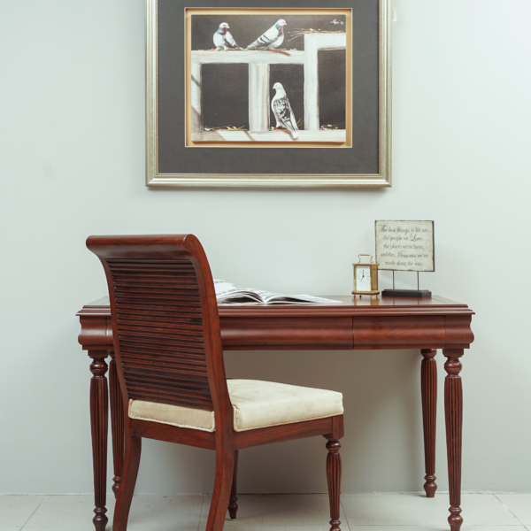 Slat Writing Table with Chair